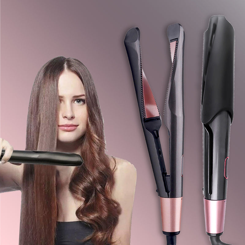 2 in 1 Electric Hair Straightener Ceramic Curling Wand Iron Curler Mostore.com