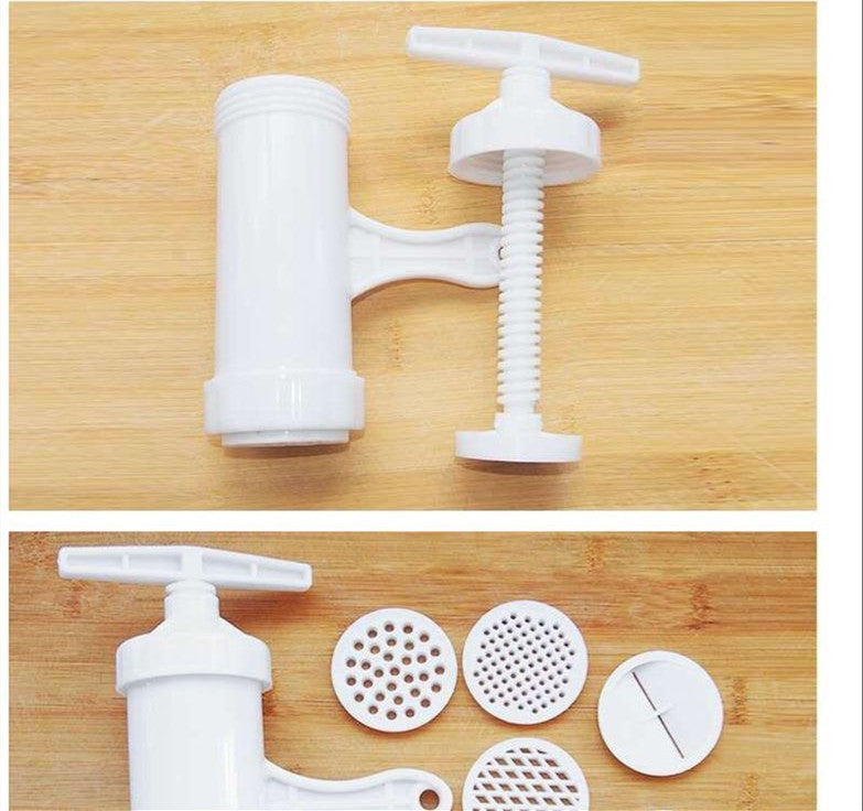 Manual Noodle Maker Press Pasta Maker Machine Crank Cutter Cookware With 5 Pressing Molds Making Spaghetti Kitchen Cooking Tools Mostore.com
