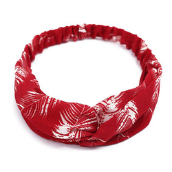 Women Retro Style Hairband floral Print Headband Cross Mostore.com