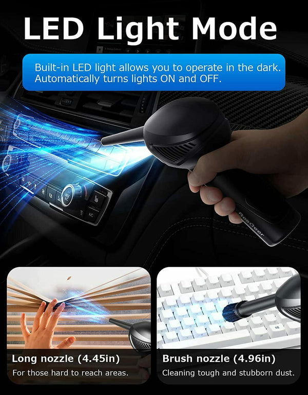 Rechargeable Air Duster Electric Cleaner Cleaning Blower For Car PC Keyboard Pet American Varieties