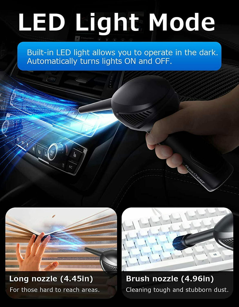 Rechargeable Air Duster Electric Cleaner Cleaning Blower For Car PC Keyboard Pet American Varieties