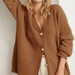 Popular Solid Color Cardigan Sweater Coat For Women American Varieties