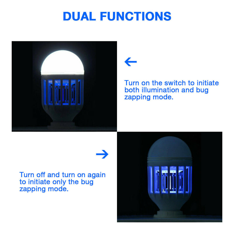Bug Zapper Light Bulb Mosquito Lamp Fly Trap Killer Indoor Outdoor Insect E26 E27 American Varieties