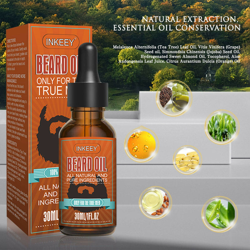 Beard Oil For MEN Hair Growth Oil Serum Mustache Grooming Growing Moisturizer US Mostore.com