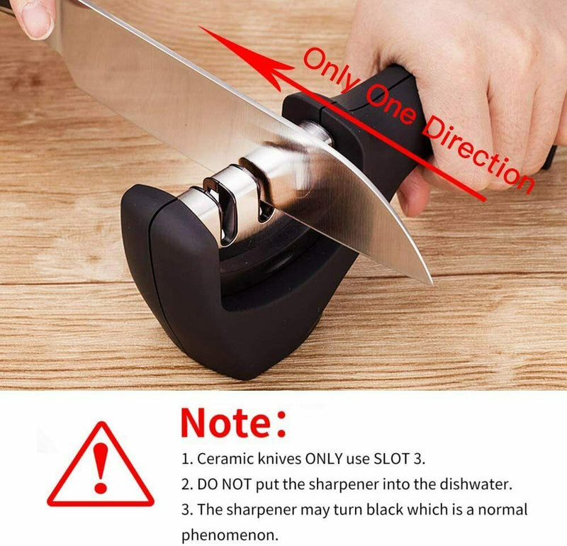 KNIFE SHARPENER Ceramic Tungsten Kitchen Knives Blade Sharpening System Tool USA Mostore.com