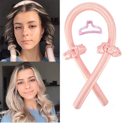 Heatless Curling Rod Curls Silk Ribbon Curlers Sleeping Soft Headband Wave Mostore.com