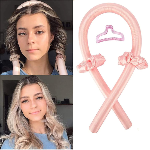 Heatless Curling Rod Curls Silk Ribbon Curlers Sleeping Soft Headband Wave Mostore.com