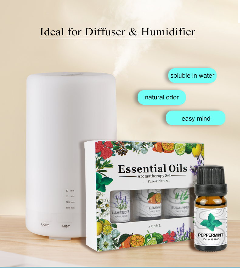 3 Pack - Aromatherapy Essential Oils Gift Set For Humidifiers Oil Diffuser Mist Mostore.com