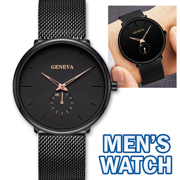 Men Quartz Watch Relojes De Hombre Minimalist Ultra Stainless Steel Band Watches Mostore.com