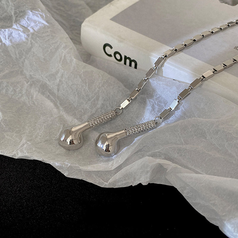 Leisure And Freely Adjustable Earphones Trendy Cool Punk Necklace Mostore.com