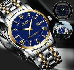 Stainless Steel Watch For MEN Quartz Luminous Classic Watches For Father Elderly Mostore.com