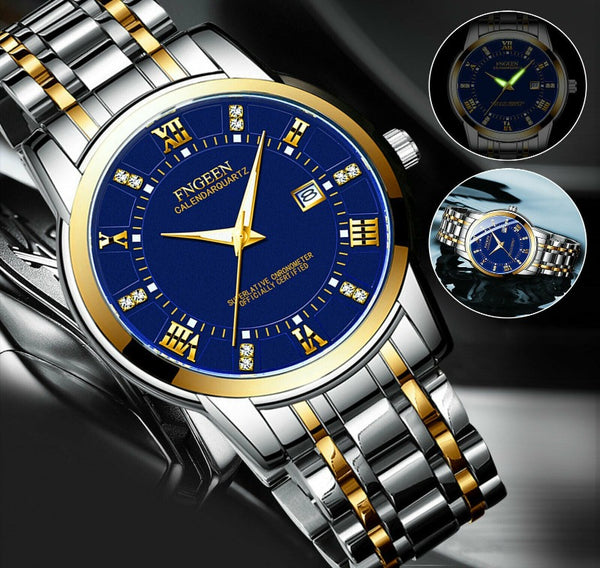 Stainless Steel Watch For MEN Quartz Luminous Classic Watches For Father Elderly Mostore.com