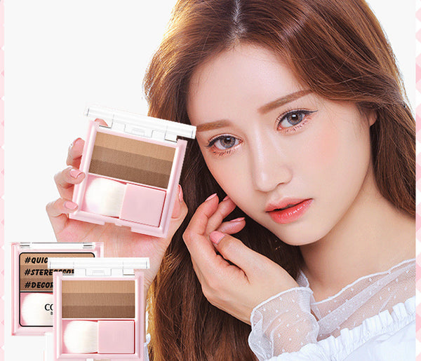 New Contouring Pan Powder Tricolor Highlight Shadow Mostore.com