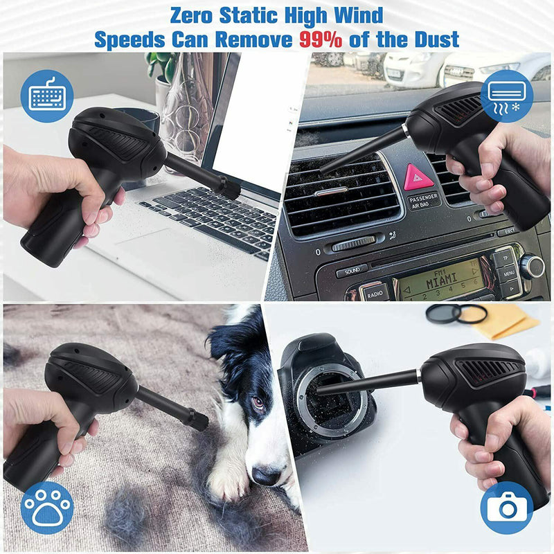 Rechargeable Air Duster Electric Cleaner Cleaning Blower For Car PC Keyboard Pet American Varieties