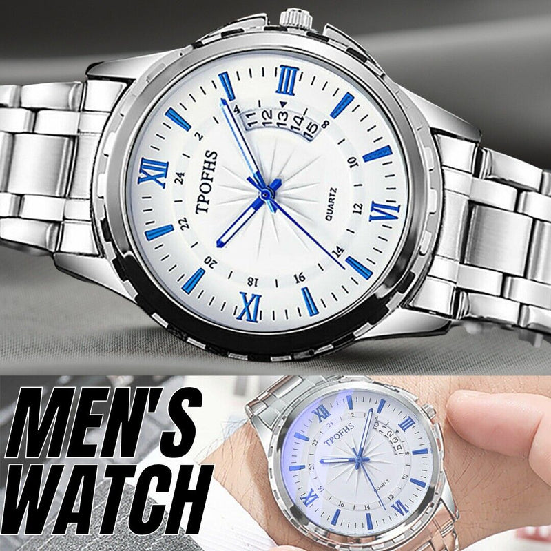 Classic Men's Watch Stainless Steel Wristwatch For Men Quartz Luxury Waterproof Mostore.com