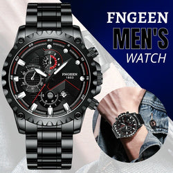 Waterproof Men's Watch Classic Stainless Steel Quartz Luminous Luxury Wristwatch Mostore.com