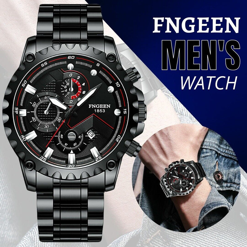 Waterproof Men's Watch Classic Stainless Steel Quartz Luminous Luxury Wristwatch Mostore.com